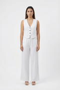 Button-Front Cotton Vest & Pant Set