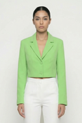 Classic Two-Button Cropped Blazer