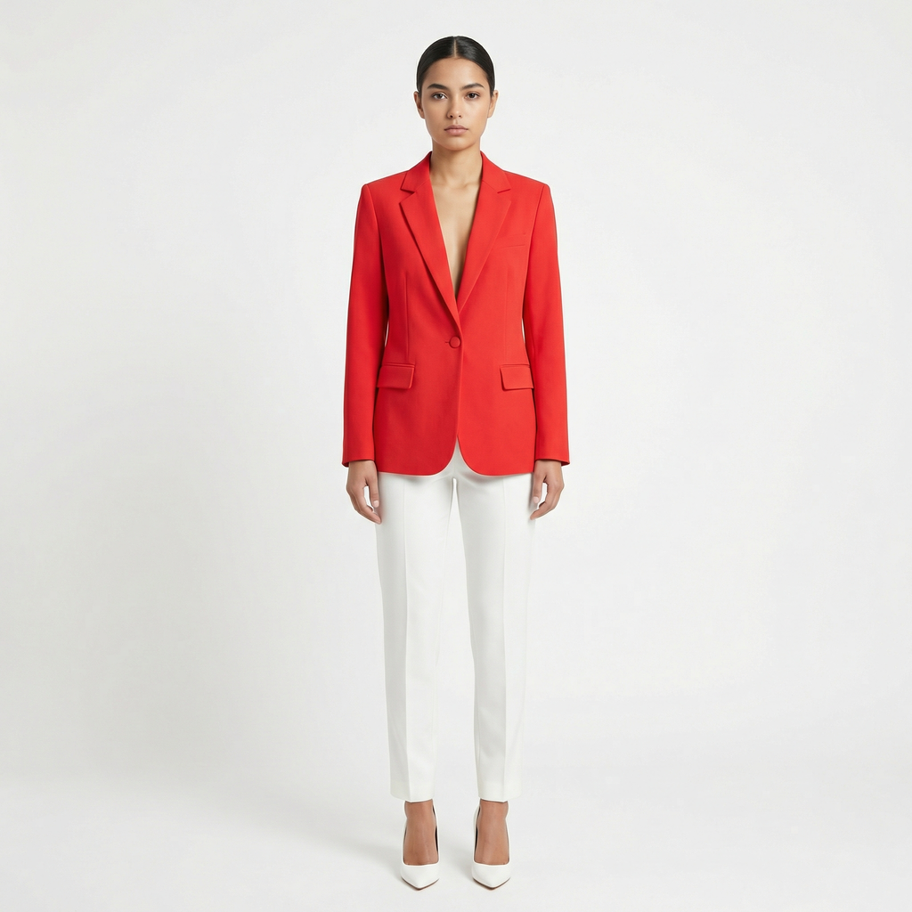 Classic Single-Button Tailored Blazer