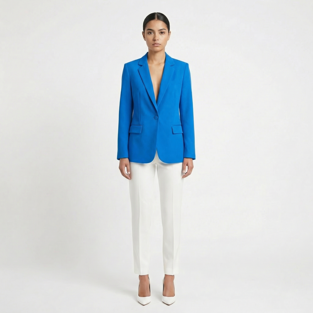 Classic Single-Button Tailored Blazer