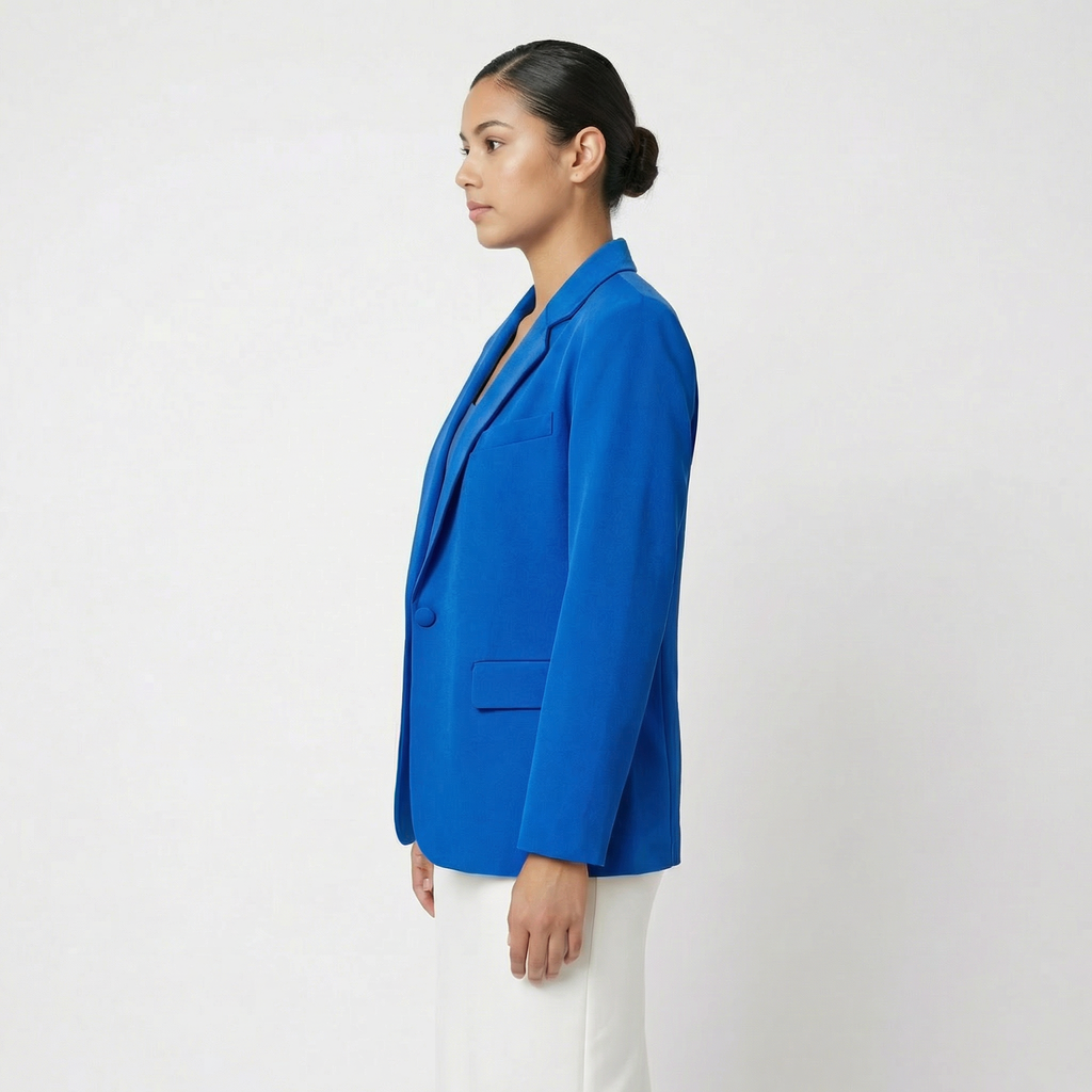 Classic Single-Button Tailored Blazer