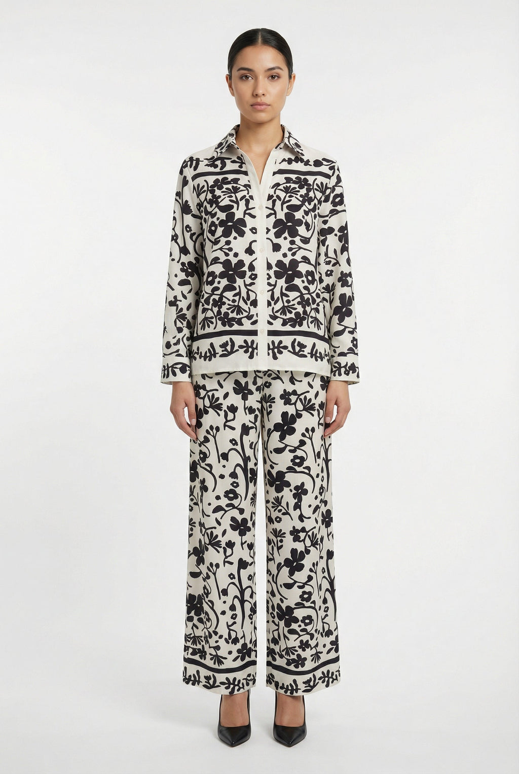 Monochrome Botanical Border Print Set