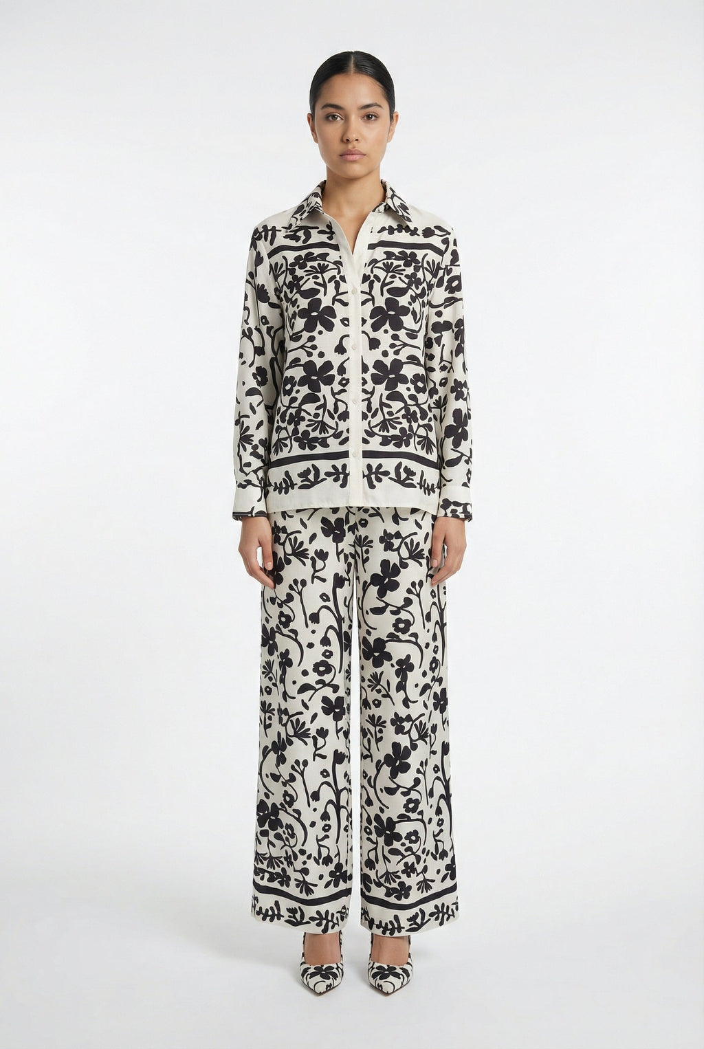 Monochrome Botanical Border Print Set