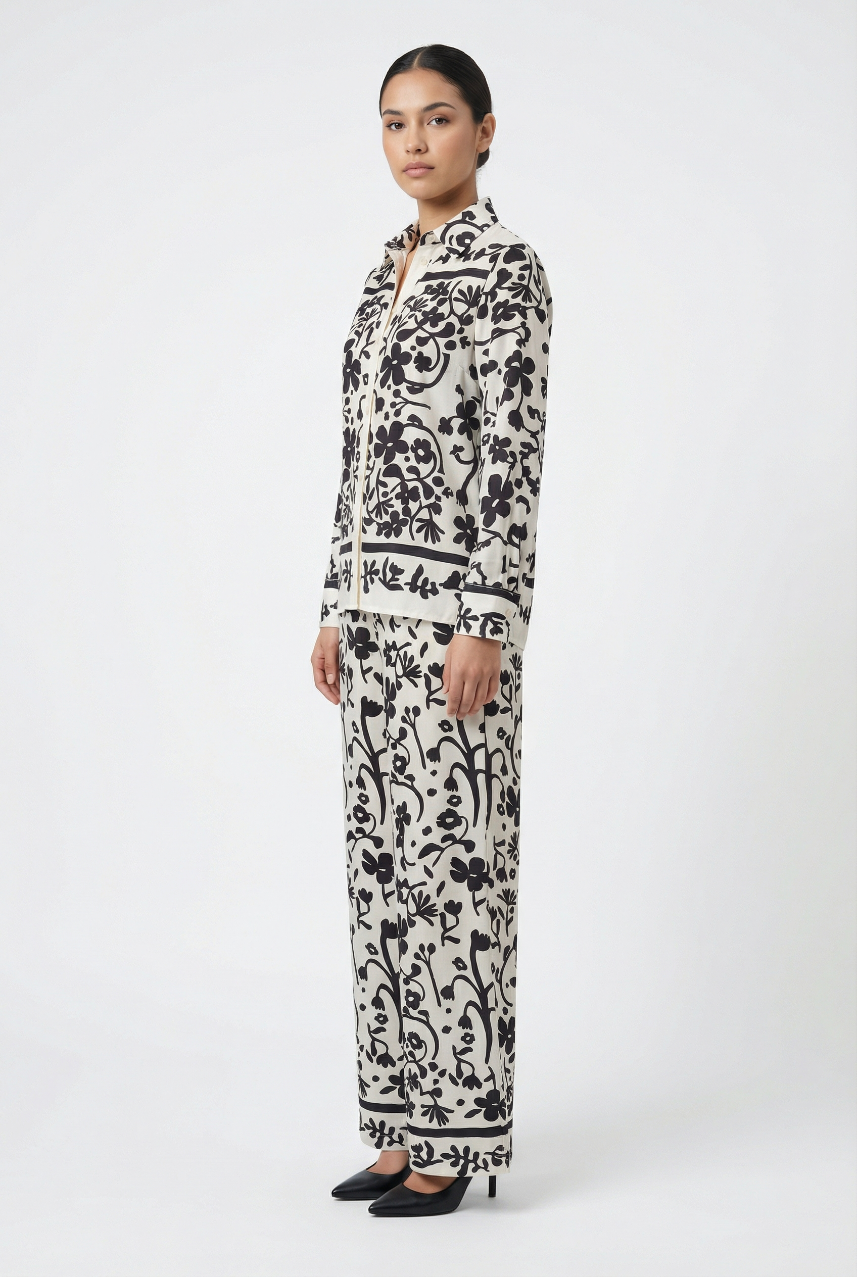 Monochrome Botanical Border Print Set