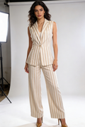 Tailored Striped Waistcoat & Trouser Set 3063