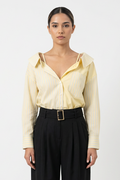 Relaxed Striped Button-Down Shirt