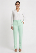 Tailored Pastel Straight-Leg Pants