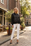 Sheer Floral Lace Bomber Jacket