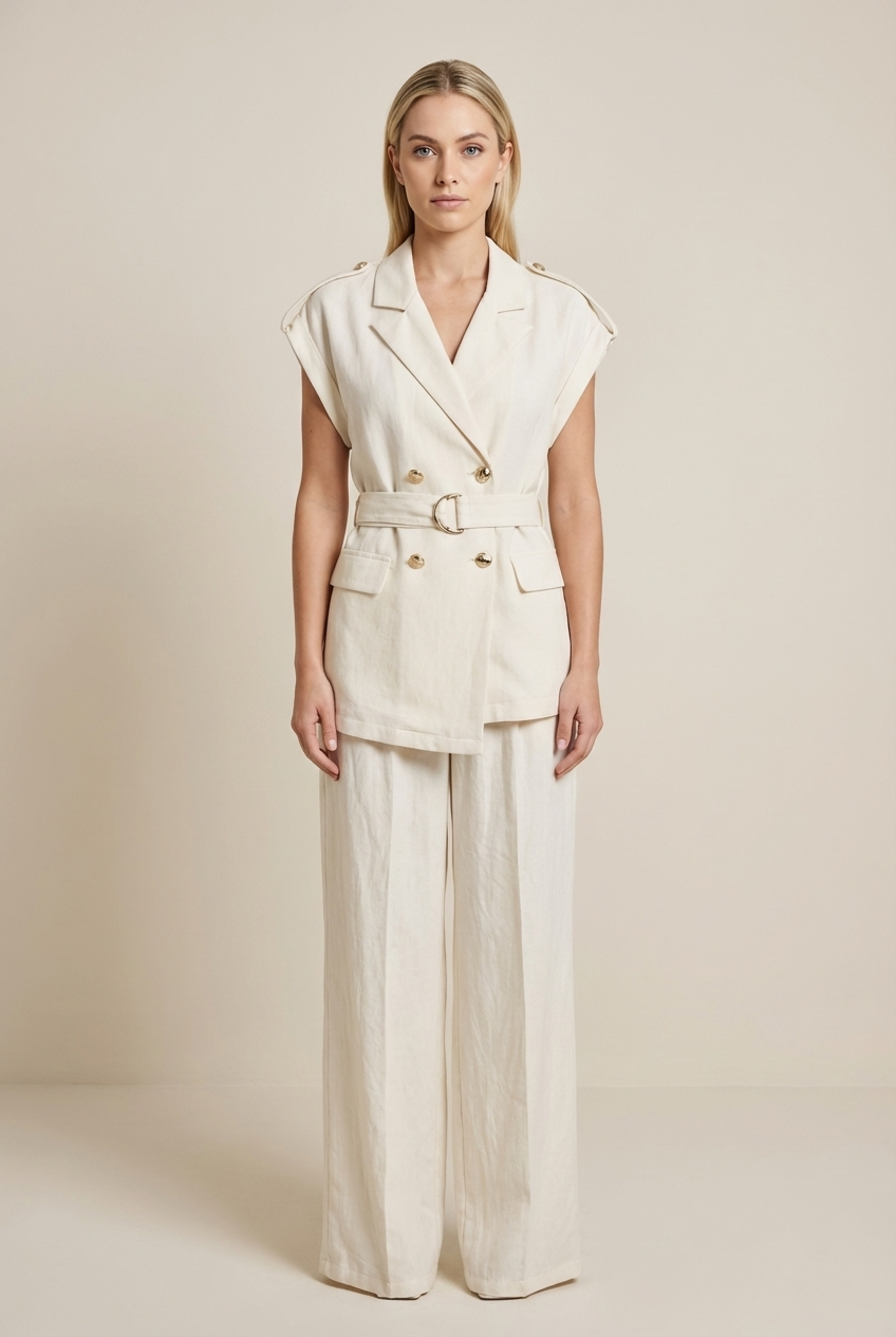 Tailored Double-Breasted Vest & Trouser Set