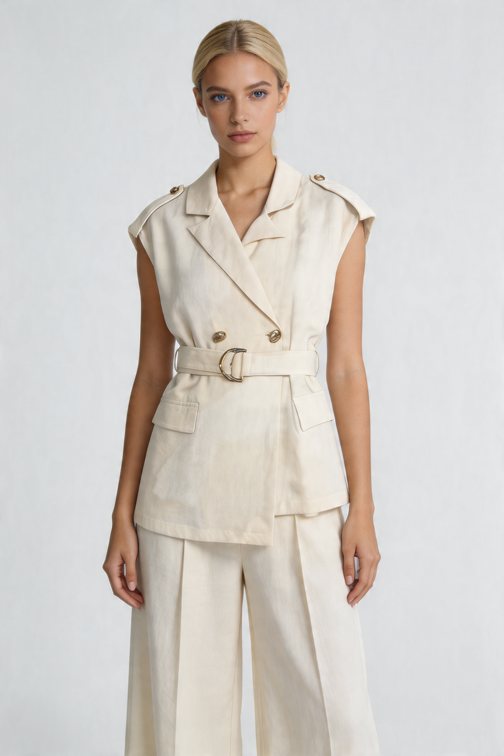 Tailored Double-Breasted Vest & Trouser Set