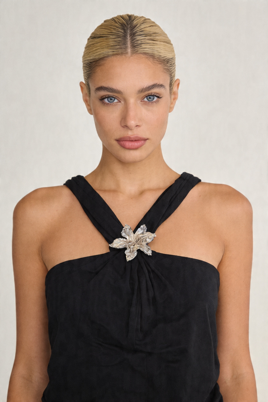Glamorous Brooch Halter Top