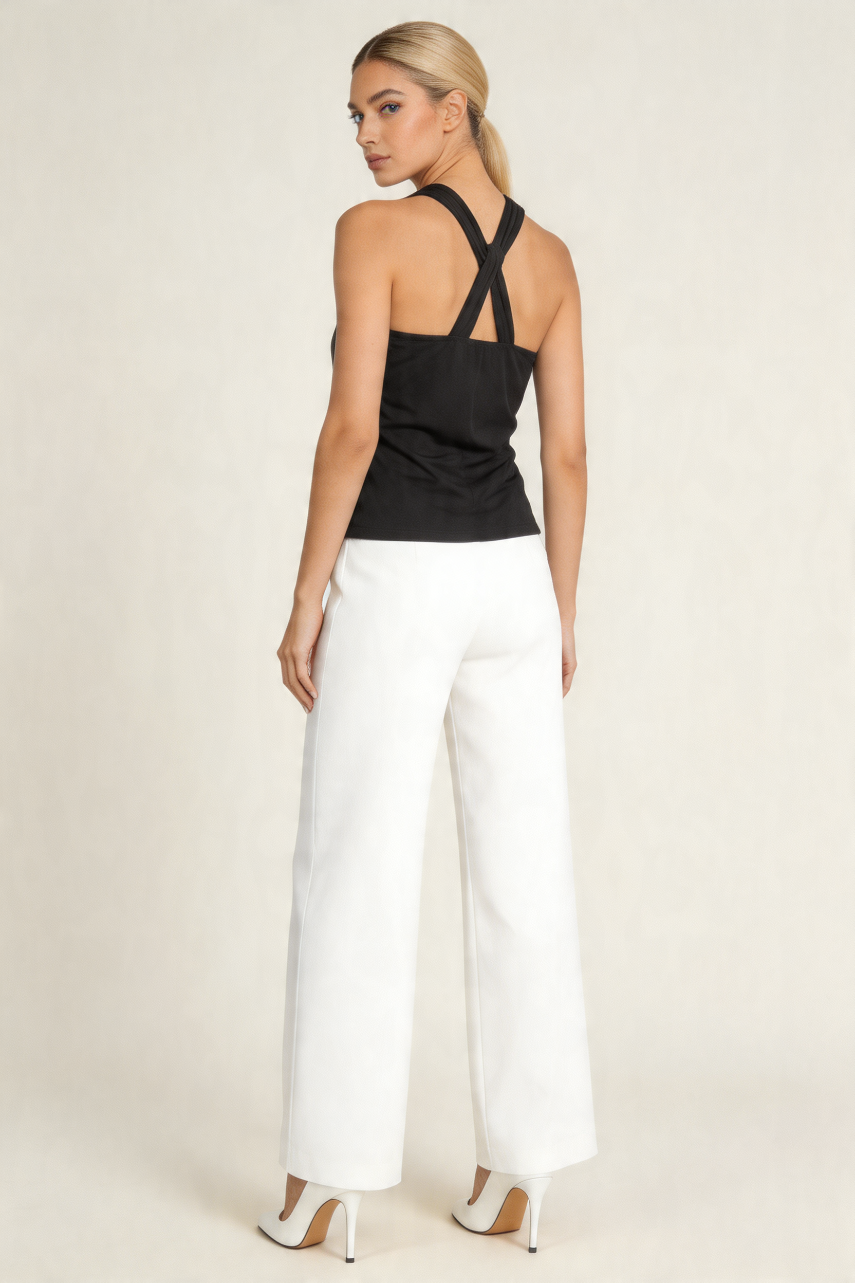 Glamorous Brooch Halter Top